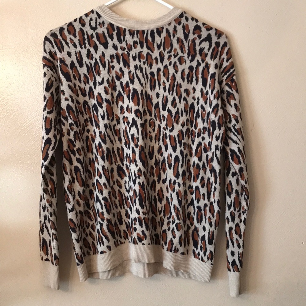 H&M cheetah print sweater